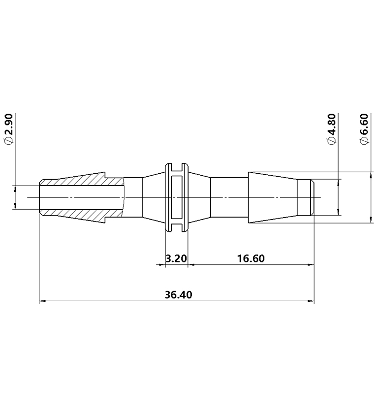 4.8mm（3/16英寸）直通接頭